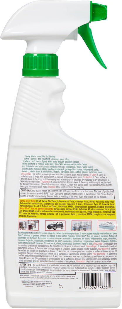 Spray Nine® Heavy-Duty Cleaner/Disinfectant, 650ml Bottle