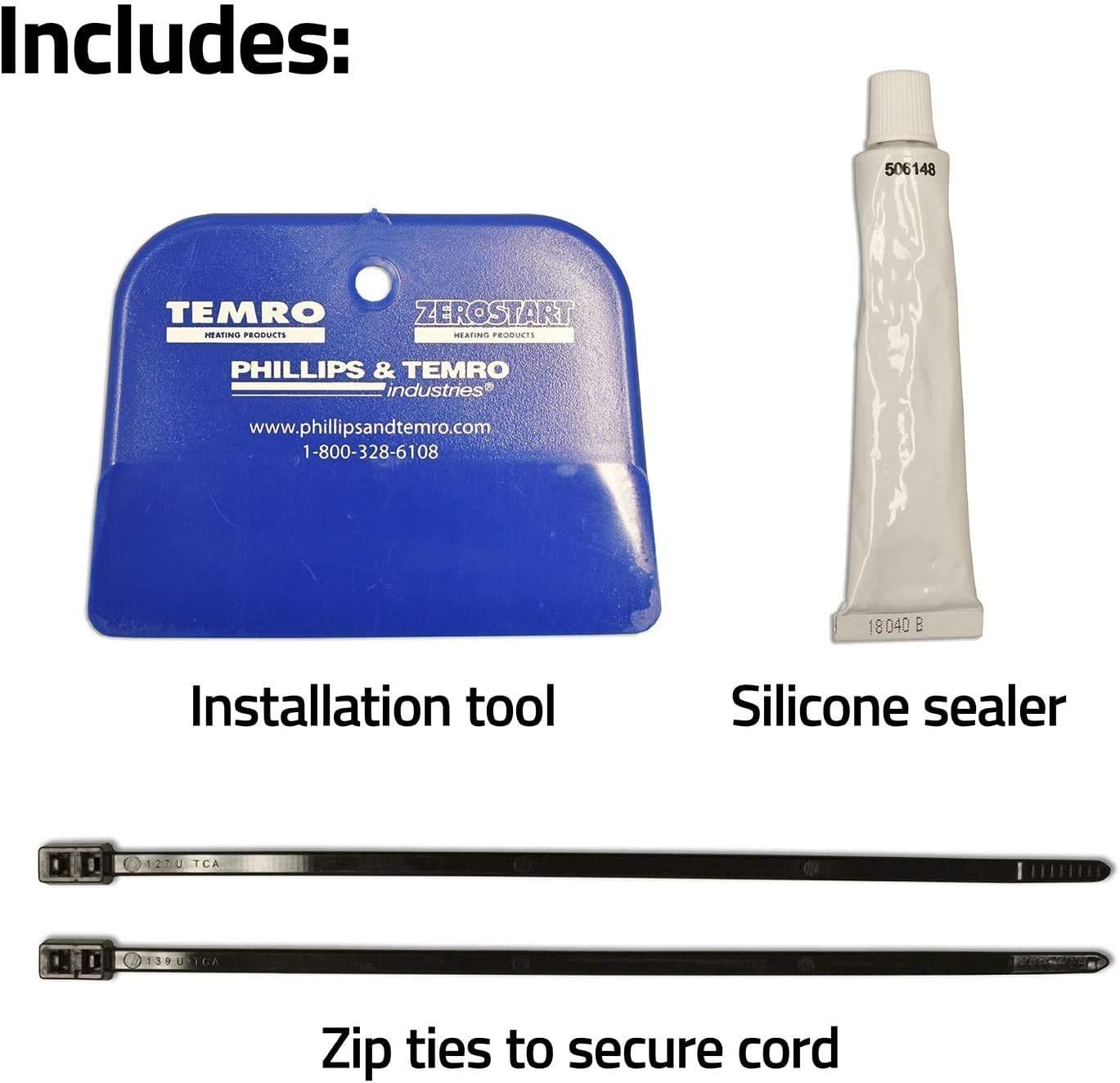 Zerostart 3400035 Silicone Pad Heater Engine Oil, Transmission Fluid, Reservoir and Hydraulic Fluid Heater, 6" (15 cm) x 10¾" (27 cm) | CSA Approved | 120 Volts | 1000 Watts