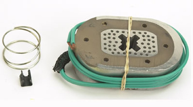 Trailer Brake Magnet; For 10 Inch Brake; 10 Inch x 2-1/4 Inch; Green Lead Wires; With Magnet Having Green Lead Wires/ Retainer Clip And Spring; Single